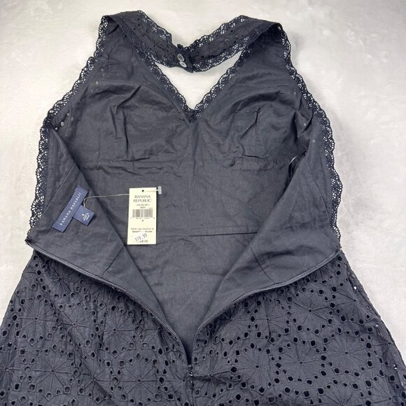 Banana Republic Womens Sz 4 Babydoll Midi Dress Black Lace Halter Fairy Grudge - Picture 5 of 16